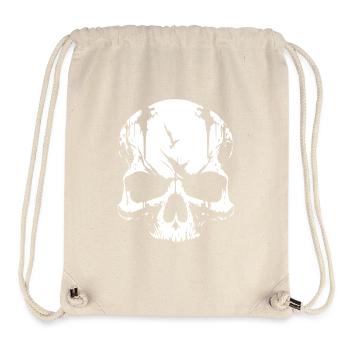 Crâne Pirate Rebelle - Sac à cordon recyclé Stanley/Stella - blanc naturel - Devant