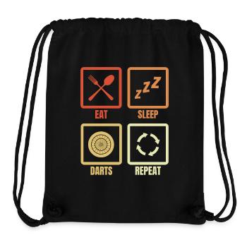 Eat Sleep Darts Repeat - Stanley/Stella Recycled Gym Bag - black - Front