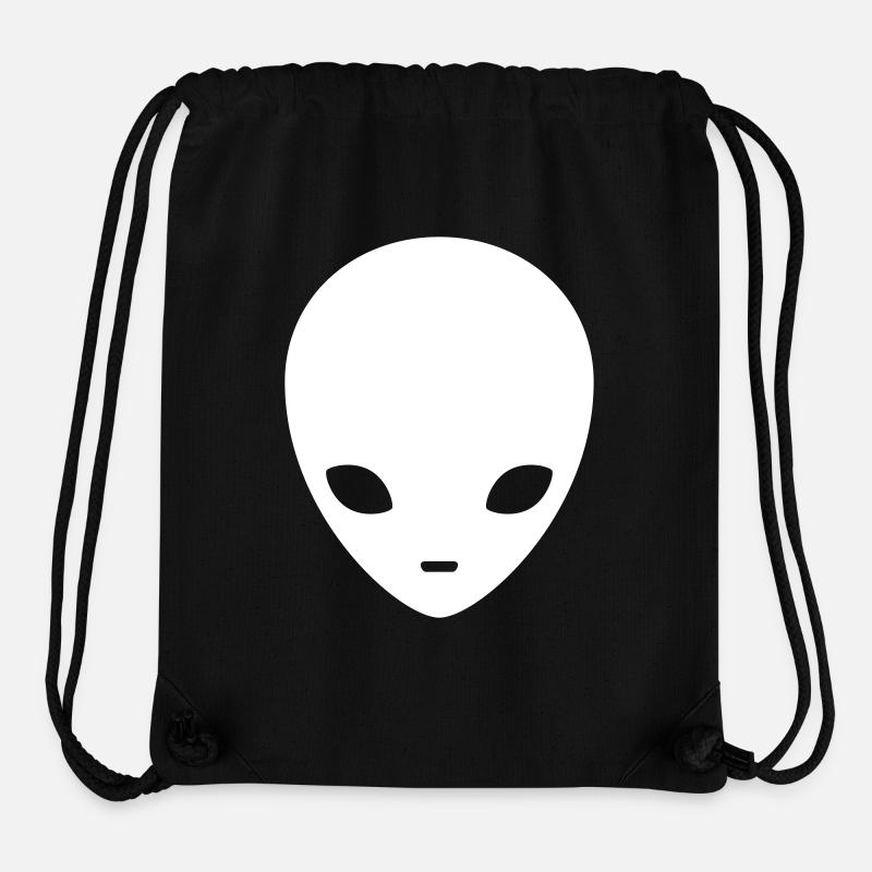 Cosmic Alien Silhouette Minimal - Stanley/Stella Recycled Gym Bag - black