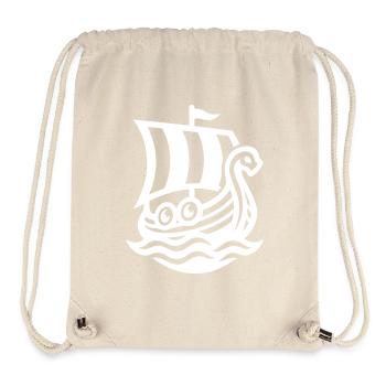 Wikingerschiff Drachenboot - Stanley/Stella recycelter Gym Bag - Naturweiß - Vorne