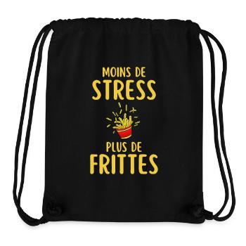 Less Stress More Fries - Stanley/Stella Recycled Gym Bag - black - Front