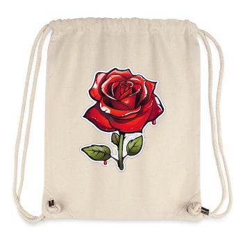 Rote Rose im Comics-Stil - Stanley/Stella recycelter Gym Bag - Naturweiß - Vorne
