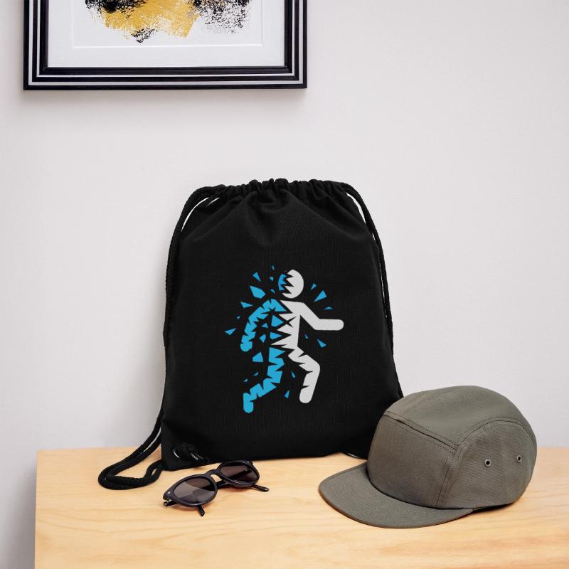 Blue exploded silhouette Stanley/Stella Recycled Gym Bag