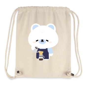 Cozy Polar Bear Barista - Stanley/Stella recycelter Gym Bag - Naturweiß - Vorne
