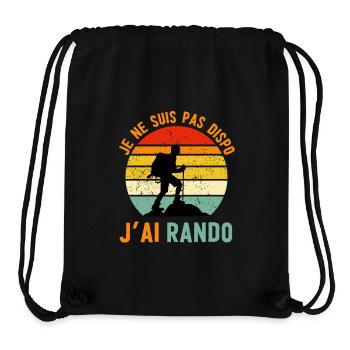 Retro Hike: Ich bin nicht verfügbar - Stanley/Stella recycelter Gym Bag - Schwarz - Vorne