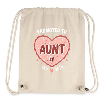 Aunt 2026 Aunt 2026 Promoted to Aunt 2026 - Stanley/Stella Recycled Gym Bag - natural - Front
