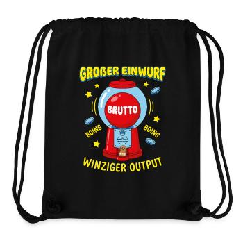 Large Throw-In Tiny Output - Stanley/Stella Recycled Gym Bag - black - Front