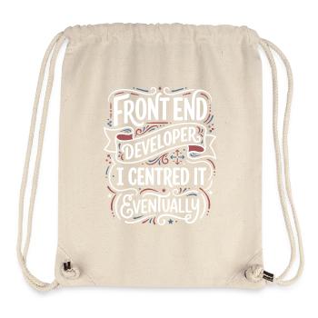 Frontend developer centered - Stanley/Stella Recycled Gym Bag - natural - Front