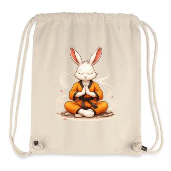 Zen Hase Karate Meditation Fun Design - Stanley/Stella recycelter Gym Bag - Naturweiß - Vorne