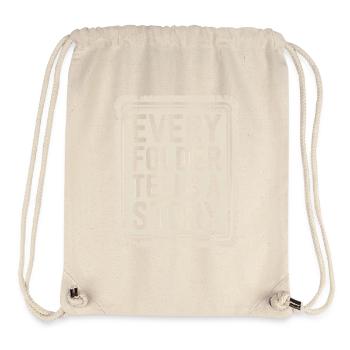 Jeder Ordner erzählt eine Geschichte - Stanley/Stella recycelter Gym Bag - Naturweiß - Vorne