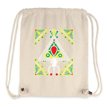Kabylie Schmuck buntes dreieckiges Emblem - Stanley/Stella recycelter Gym Bag - Naturweiß - Vorne