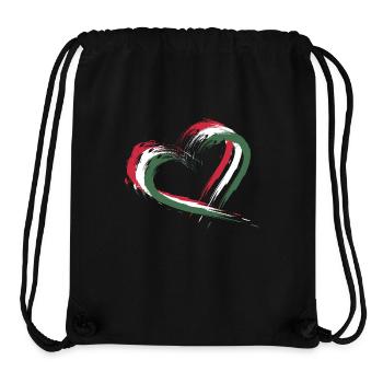 Herz Bürste Flagge Ungarns - Stanley/Stella recycelter Gym Bag - Schwarz - Vorne
