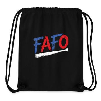FAFO baise et découvre le baseball - Sac à cordon recyclé Stanley/Stella - noir - Devant