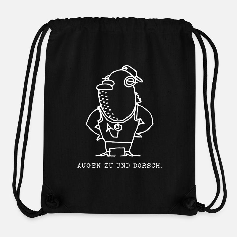Fischköppe / Fischkopp / Dorsch - Stanley/Stella recycelter Gym Bag - Schwarz