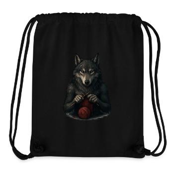 Knitting She-Wolf - Wild, Free and Untamed - Stanley/Stella Recycled Gym Bag - black - Front