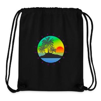 Schönes Inselbild mit Sonnenstrahlen. Urlaubsmotiv - Stanley/Stella recycelter Gym Bag - Schwarz - Vorne