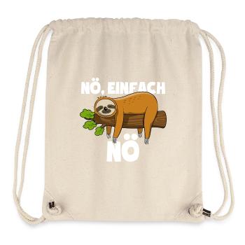 Faultier Nö, einfach Nö - Spruch - Stanley/Stella recycelter Gym Bag - Naturweiß - Vorne