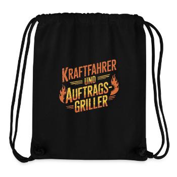 Kraftfahrer und Auftragsgriller - Stanley/Stella recycelter Gym Bag - Schwarz - Vorne