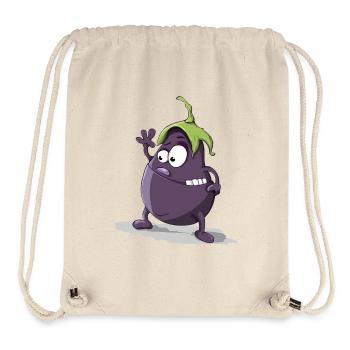 Aubergine - Stanley/Stella recycelter Gym Bag - Naturweiß - Vorne