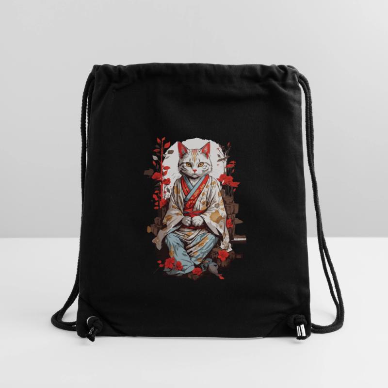 Japanese Kimono Cat Ukiyo-E Cat Design Stanley/Stella Recycled Gym Bag