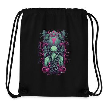 Goule gothique démon Halloween monstre Design - Sac à cordon recyclé Stanley/Stella - noir - Devant
