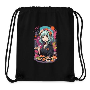 Anime Sushi e-Girl Goth Pastel Style Design - Stanley/Stella recycelter Gym Bag - Schwarz - Vorne