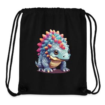 Niedlicher Pastell Ankylosaurus Dino Comic - Stanley/Stella recycelter Gym Bag - Schwarz - Vorne
