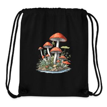 Goblincore Mushroom Vintage Nature Design - Stanley/Stella Recycled Gym Bag - black - Front