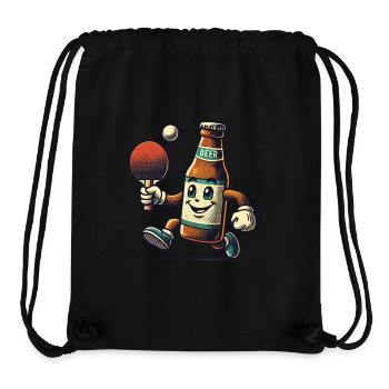 Beer Bottle Table Tennis Fun Fun - Stanley/Stella Recycled Gym Bag - black - Front