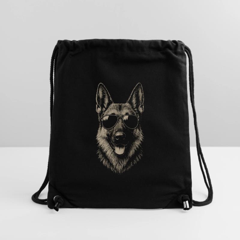 Berger allemand chien lunettes de soleil Illustration cool Sac à cordon recyclé Stanley/Stella