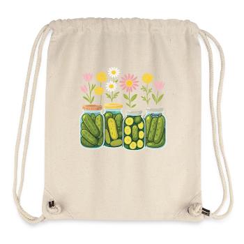 Pickled Cucumbers Jars Flowers Floral Home Decor - Stanley/Stella Recycled Gym Bag - natural - Front