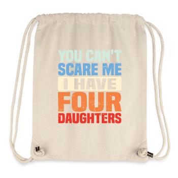 Tu ne peux pas me faire peur, j’ai quatre filles - Sac à cordon recyclé Stanley/Stella - blanc naturel - Devant