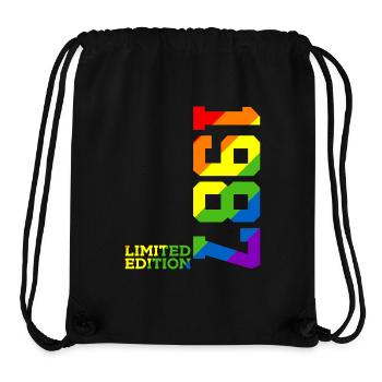 LGBTQ 1987 RAINBOW QUEER 39TH BIRTHDAY PRIDE - Stanley/Stella Recycled Gym Bag - black - Front