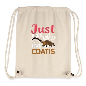 Just a girl who loves coatis - Niedlicher Nasenbär - Stanley/Stella recycelter Gym Bag - Naturweiß - Vorne