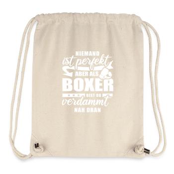 Niemand ist perfekt - Boxer - Spruch - Stanley/Stella recycelter Gym Bag - Naturweiß - Vorne