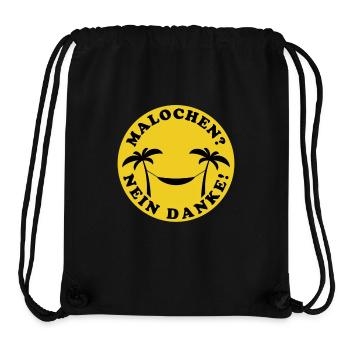 Palmen Hängematte - Malochen? Nein Danke! - Stanley/Stella recycelter Gym Bag - Schwarz - Vorne
