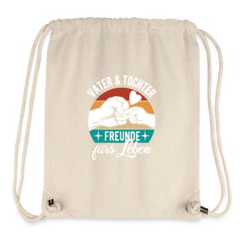 Vater und Tochter - Freunde fürs Leben - Stanley/Stella recycelter Gym Bag - Naturweiß - Vorne