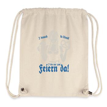 I brauch ka Dirndl i bin nur zum feiern da - Stanley/Stella recycelter Gym Bag - Naturweiß - Vorne