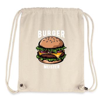Burger Meister, Burger - Fast Food - lecker - Stanley/Stella recycelter Gym Bag - Naturweiß - Vorne