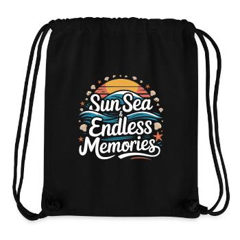 Beach Holidays | Sun Sea & Endless Memories - Stanley/Stella Recycled Gym Bag - black - Front