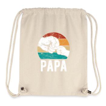 Dad and child, fist to fist - Team - Family - Stanley/Stella Recycled Gym Bag - natural - Front