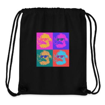 Karl Marx - cool mit Zigarre - Warhol Stil - Stanley/Stella recycelter Gym Bag - Schwarz - Vorne