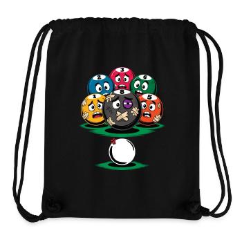 Cartoon Humor Billiards Player - Stanley/Stella Recycled Gym Bag - black - Front