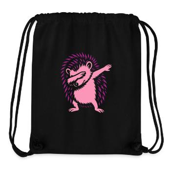 Dabbing Hérisson - Dab Dance - Cadeau - Sac à cordon recyclé Stanley/Stella - noir - Devant