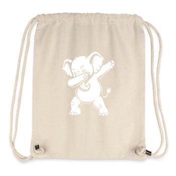 Dabbing éléphant - Dab Dance - Cadeau - Sac à cordon recyclé Stanley/Stella - blanc naturel - Devant