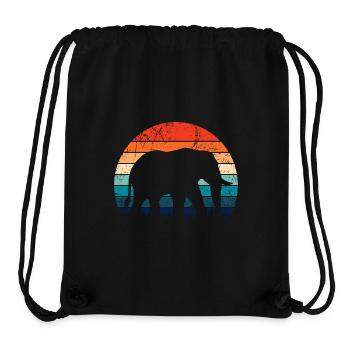 Elefant - Großwild, Stoßzahn, Elfenbein sunset - Stanley/Stella recycelter Gym Bag - Schwarz - Vorne