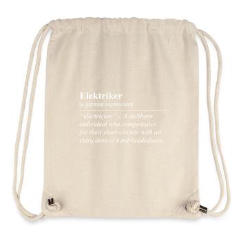 Electrician Funny German Idiom - Stanley/Stella Recycled Gym Bag - natural - Front