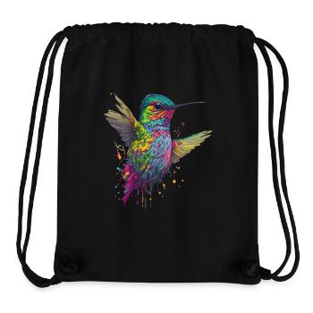 Farbexplosion Kolibri Kunstwerk - Stanley/Stella recycelter Gym Bag - Schwarz - Vorne