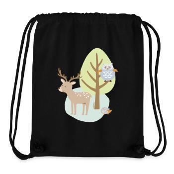 Patch_Hirsch2 - Stanley/Stella recycelter Gym Bag - Schwarz - Vorne