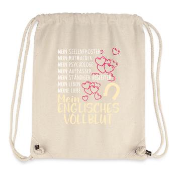 ENGLISCHES-VOLLBLUT- mein - Stanley/Stella recycelter Gym Bag - Naturweiß - Vorne